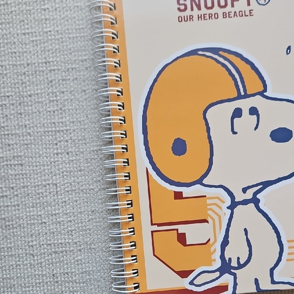 Snoopy Spiral Notebook with Orange and White Cover - Picture 6 of 10